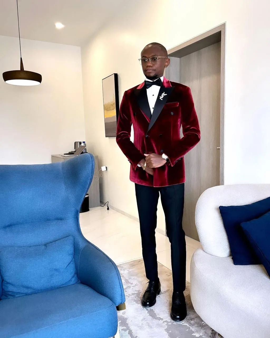 Burgundy Velvet DB Double-Breasted suit — Glory Room Boutique Pretoria