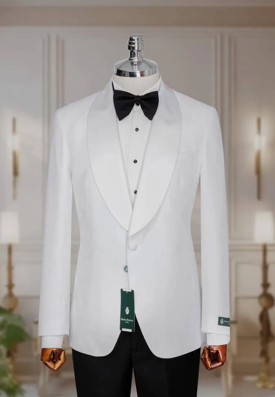 White Tuxedo Slim Fit suit — Glory Room Boutique Pretoria
