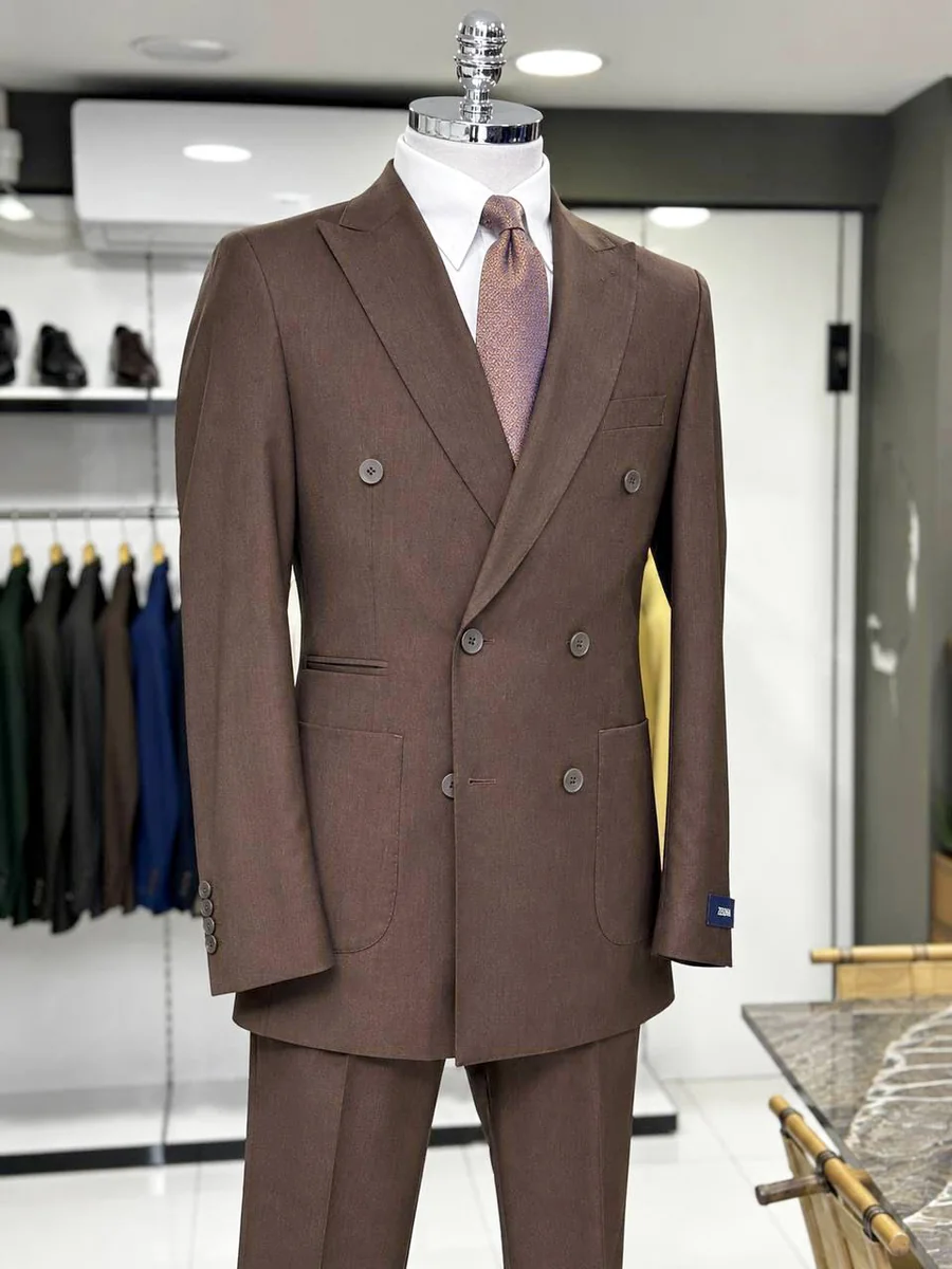 Brown Double-Breasted suit — Glory Room Boutique Pretoria