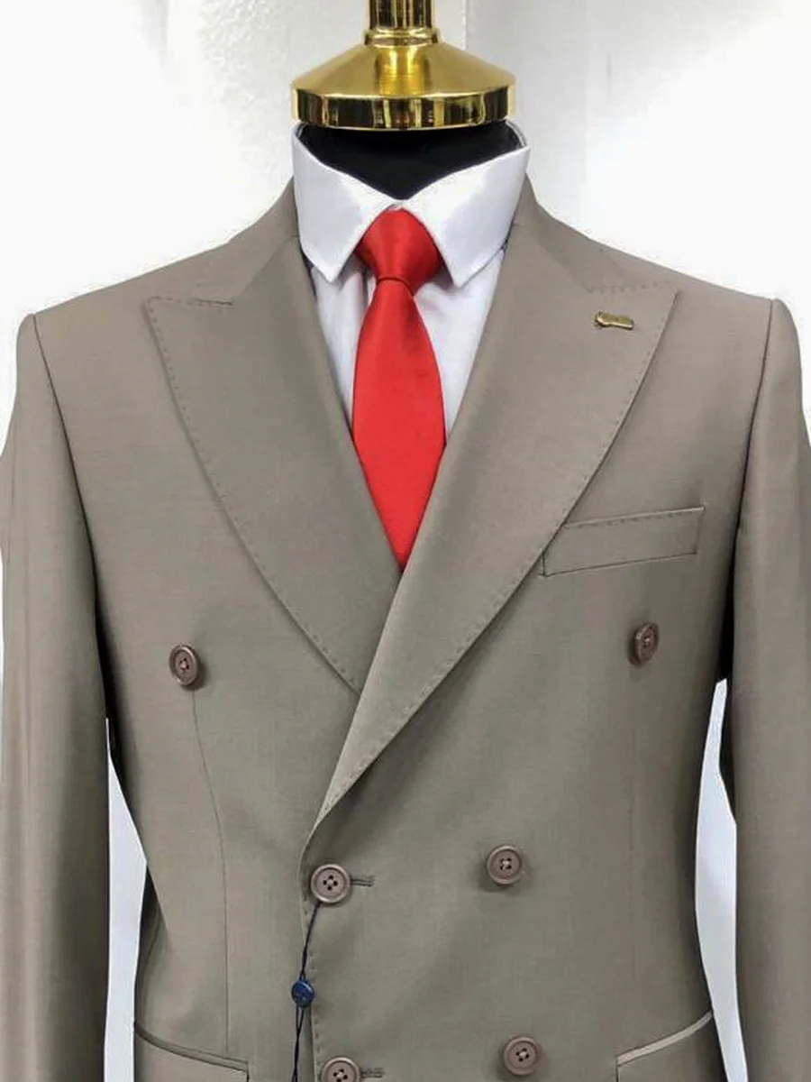 Sand Double-Breasted suit — Glory Room Boutique Pretoria